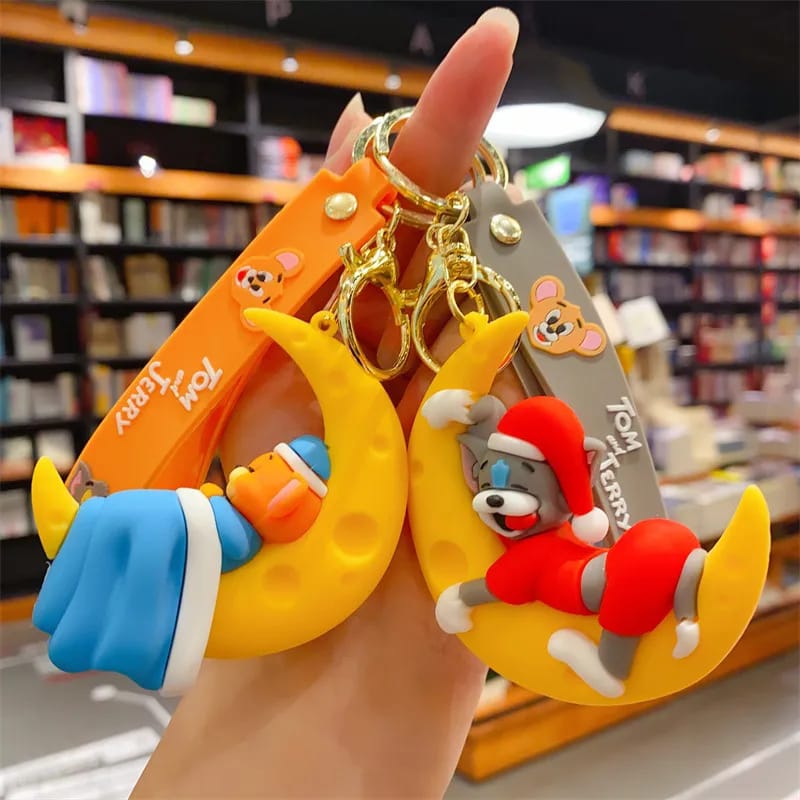 Sleeping Tom and Jerry 3D Keychain
