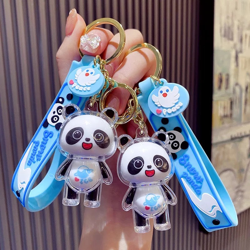 Snow Panda 3D Keychain