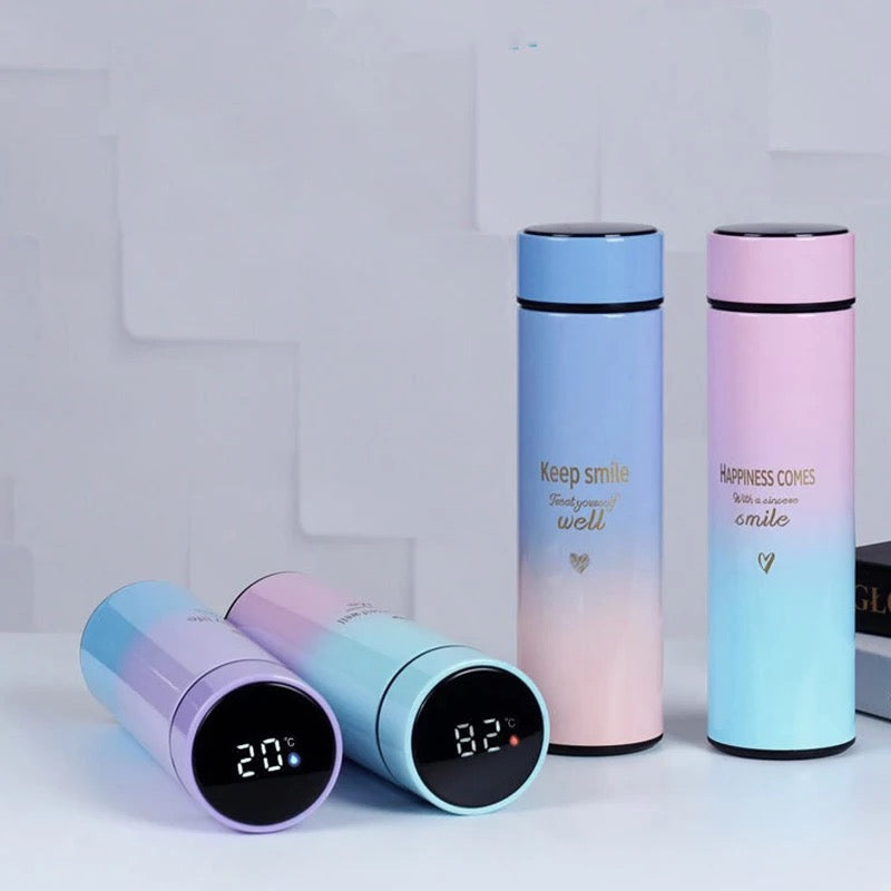 Ombre LED Temperature Display Insulated Vacuum Flask