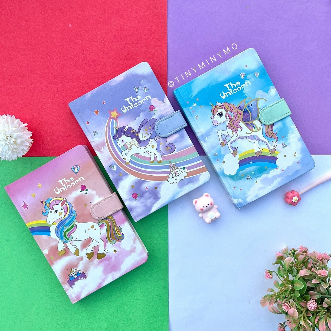 Unicorn Notebook with Snap Lock