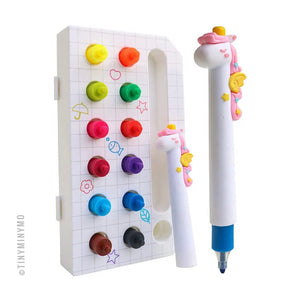 Unicorn Removable Tip Sketch Pen - Set of 12 - Tinyminymo