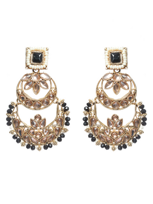 Black Kundan Gold Plated Choker Set with MaangTikka - Jazzandsizzle