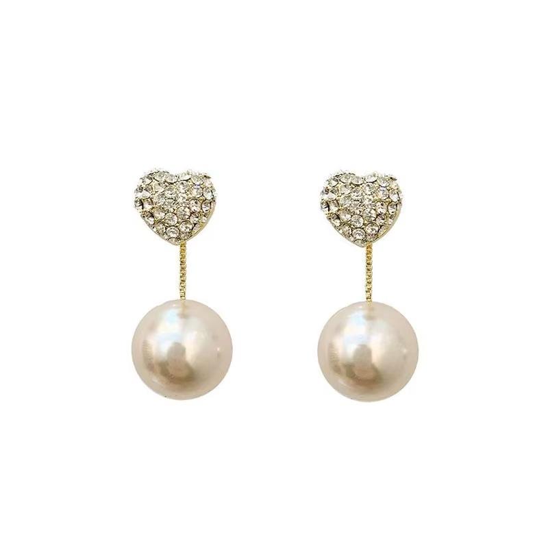 Jazz And Sizzle Needle Pearl Drop Dangle Earrings for Women