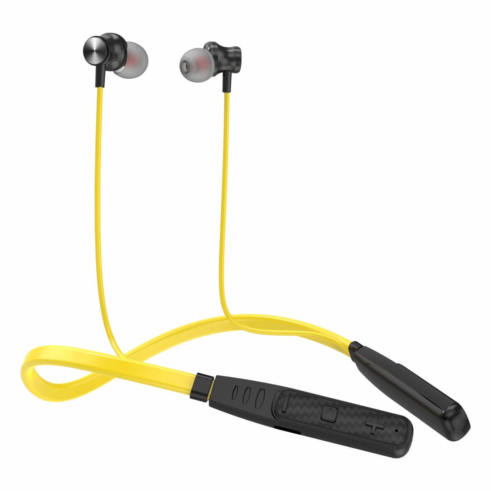 Amytel Melody Wireless Neckband Earphones | Bluetooth v5.4 | 60H Playback | 13mm Bass Driver | IPX5 Waterproof | Dual Pairing (Yellow)