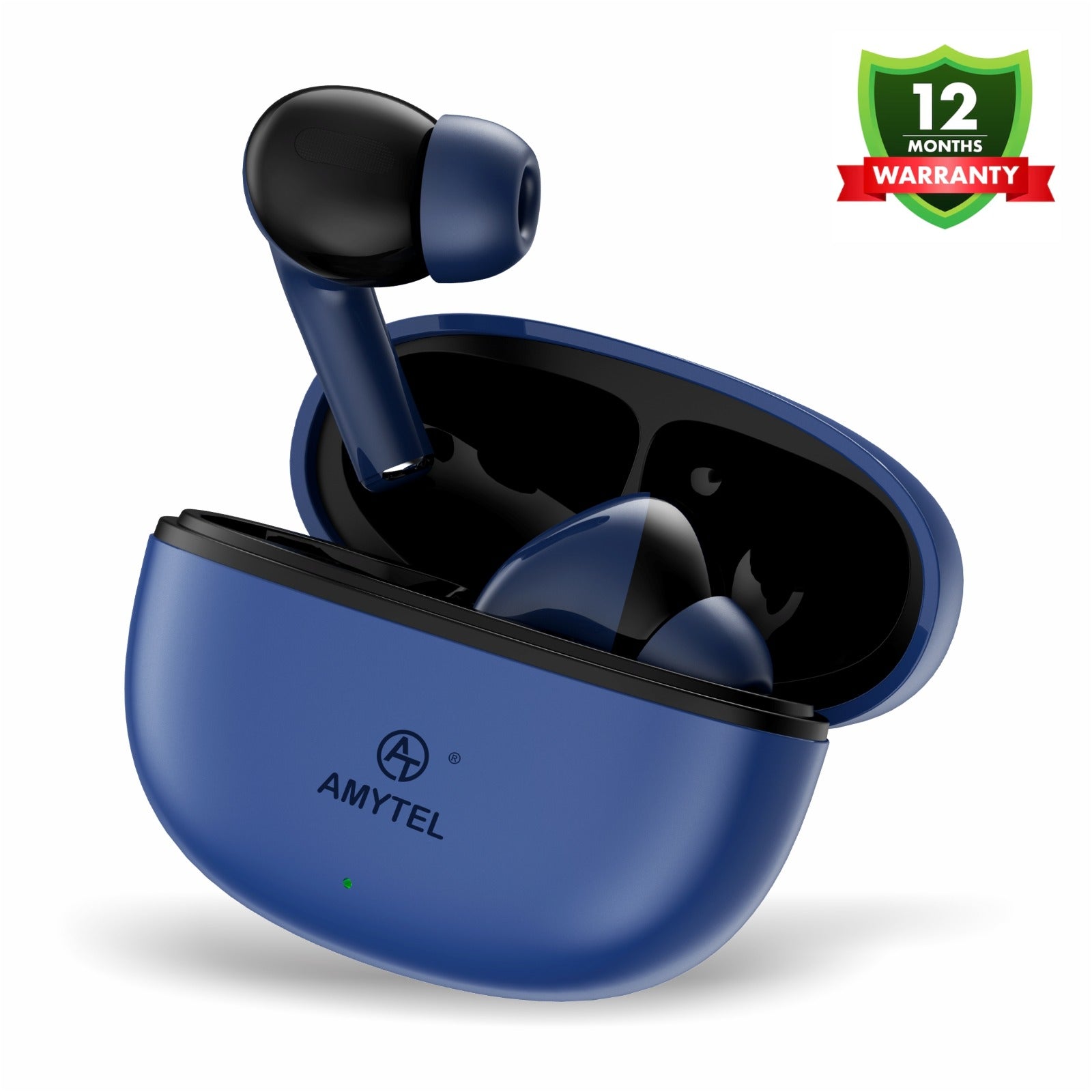 Amytel AeroPods V5.3 True Wireless Earbuds with 40H Playtime & Touch Controls (Navy Blue)