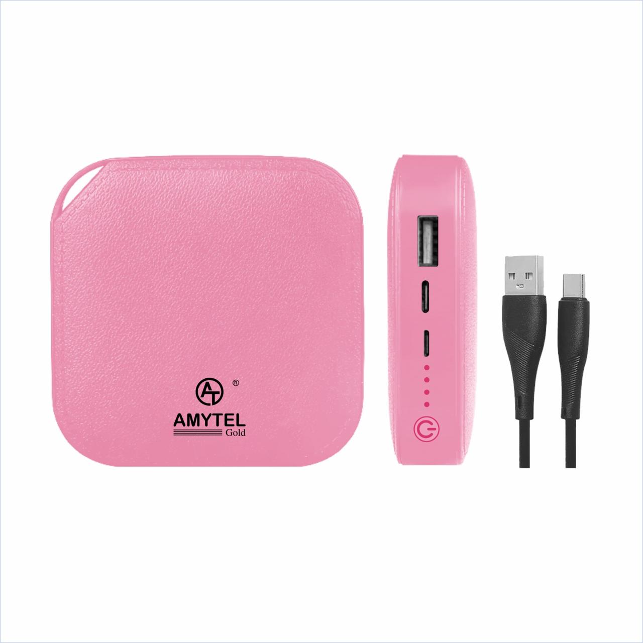 Amytel 10000mAh Mini Power Bank | 22.5W Fast Charging | PD 3.0 & QC 3.0 | Ultra-Compact Pocket Size | Type-C Input/Output | LED Battery Indicator | Compatible with Android & iPhone