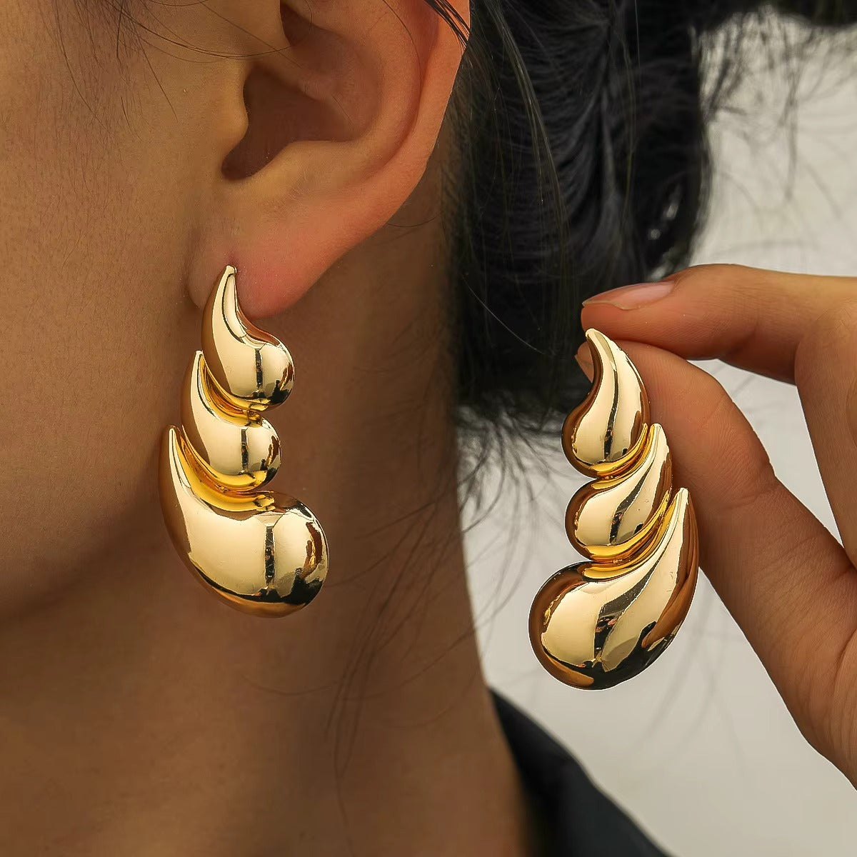 Fashion Punk Style New Design Water Drop Earrings for Women Jewelry