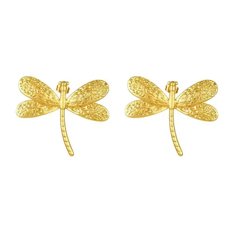 New Arrival Gold Plated Stainless Steel Earrings Unique Design