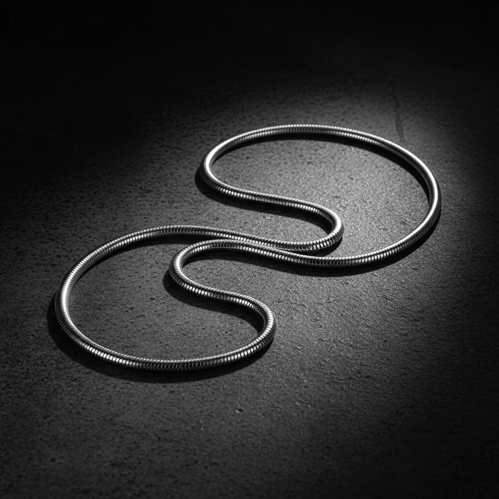 Jazz And Sizzle Silver Plated Snake Chain/Necklace for Men/Women