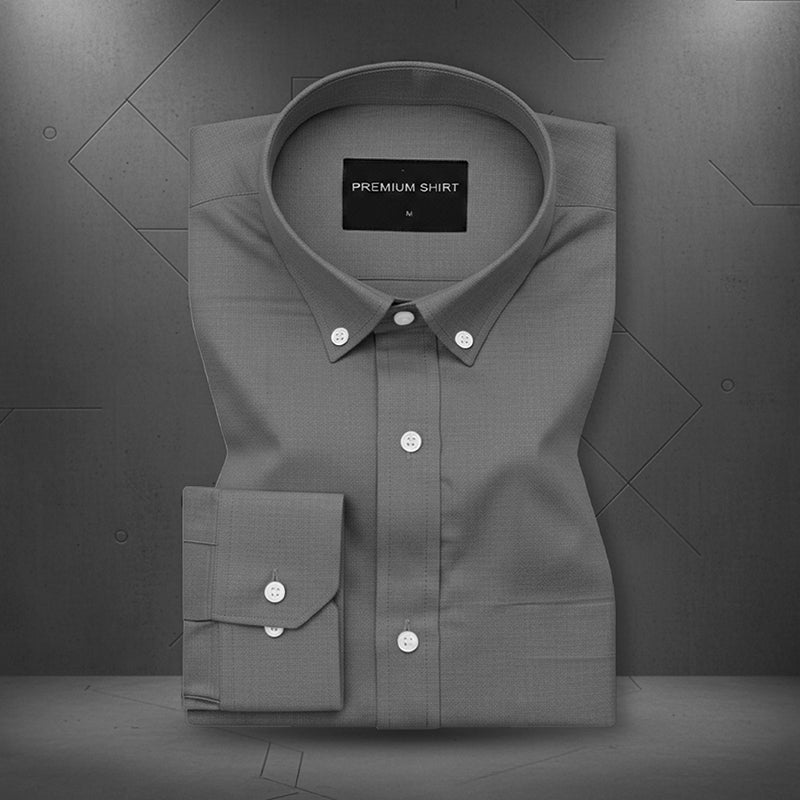 Oxford Cotton Black Shirt For Men