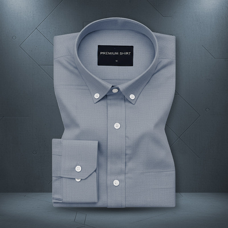Oxford Cotton Dark Blue Shirt For Men