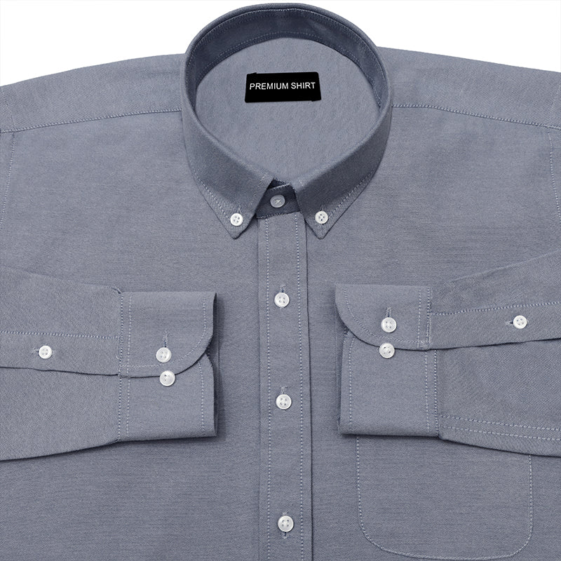 Oxford Cotton Dark Blue Shirt For Men