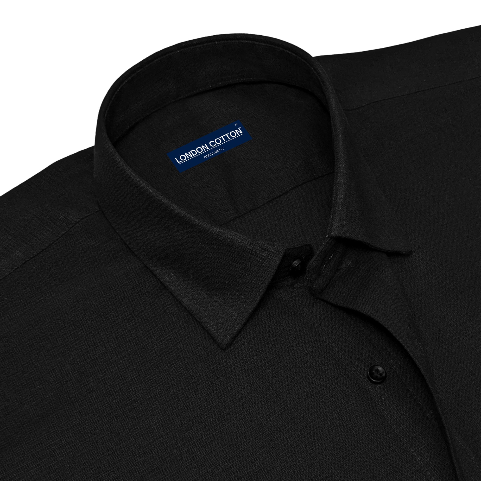 Pack of 2 Textured Linen Shirts (Black & White)