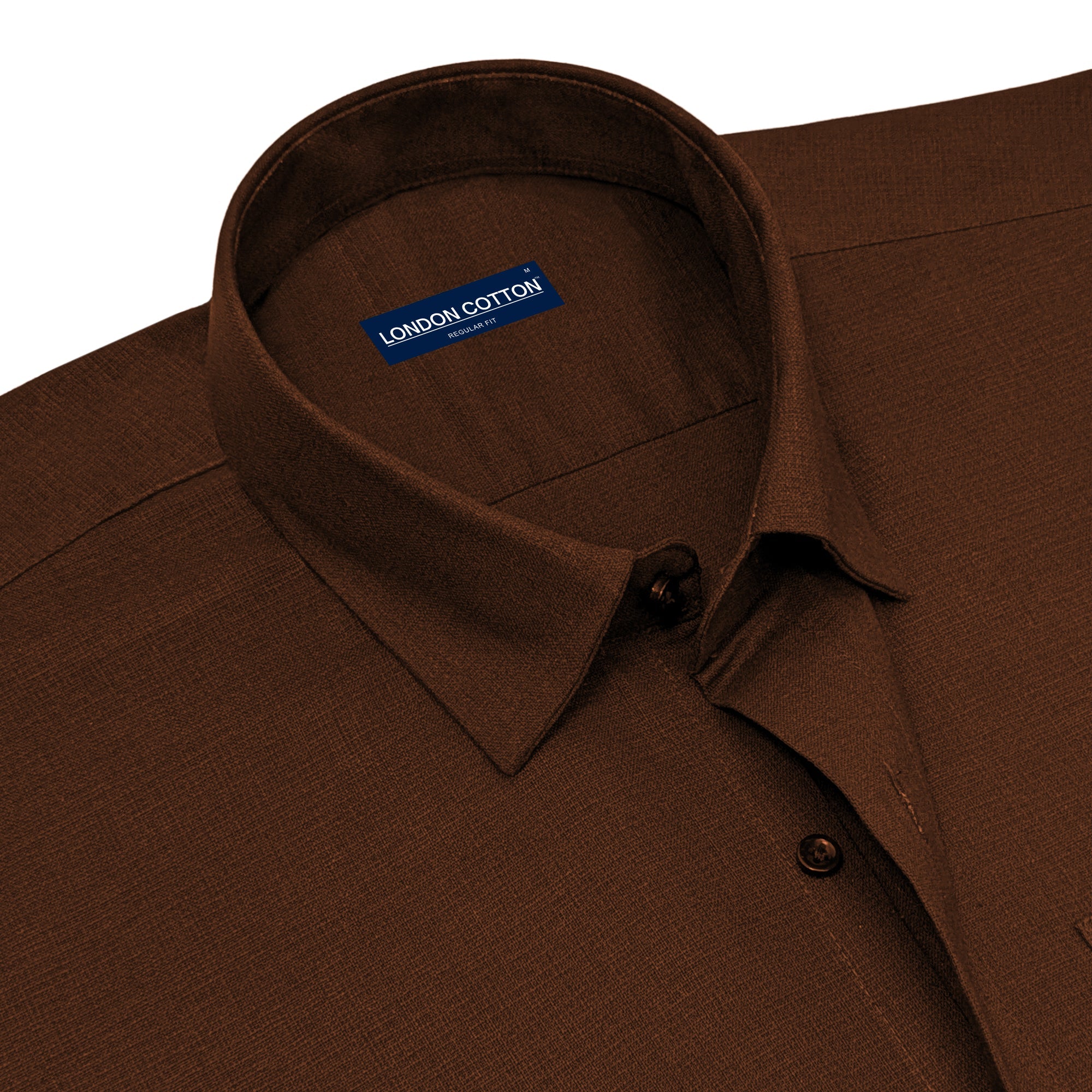 Pack of 2 Textured Linen Shirts (Dusty Brown & White)