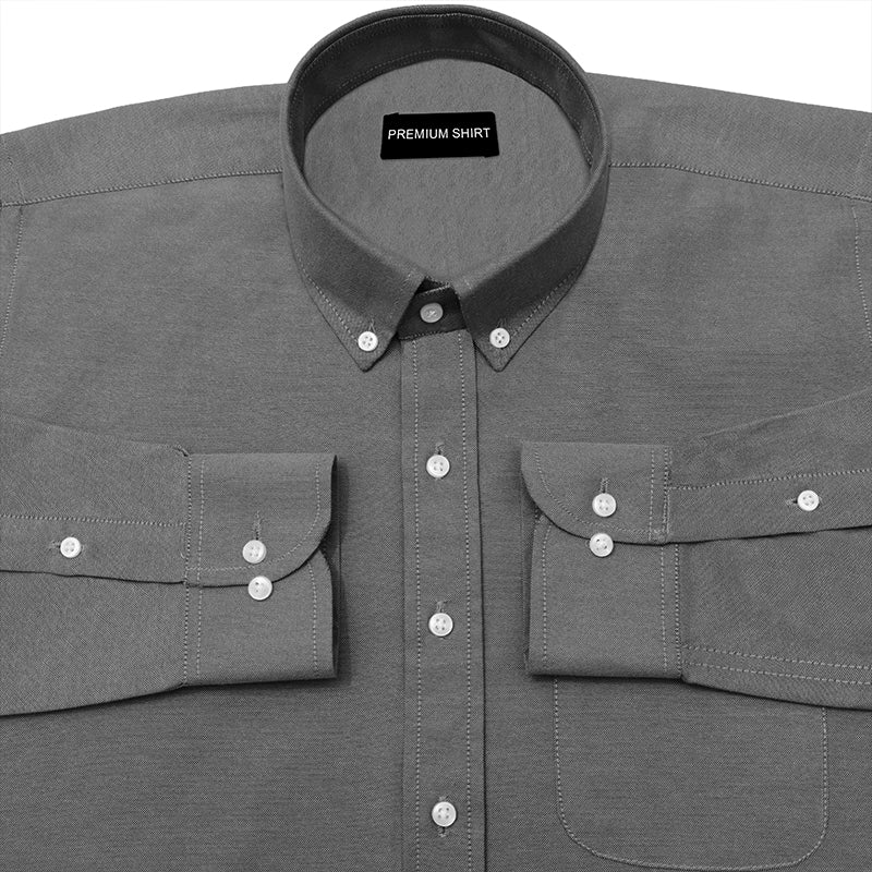 Oxford Cotton Black Shirt For Men