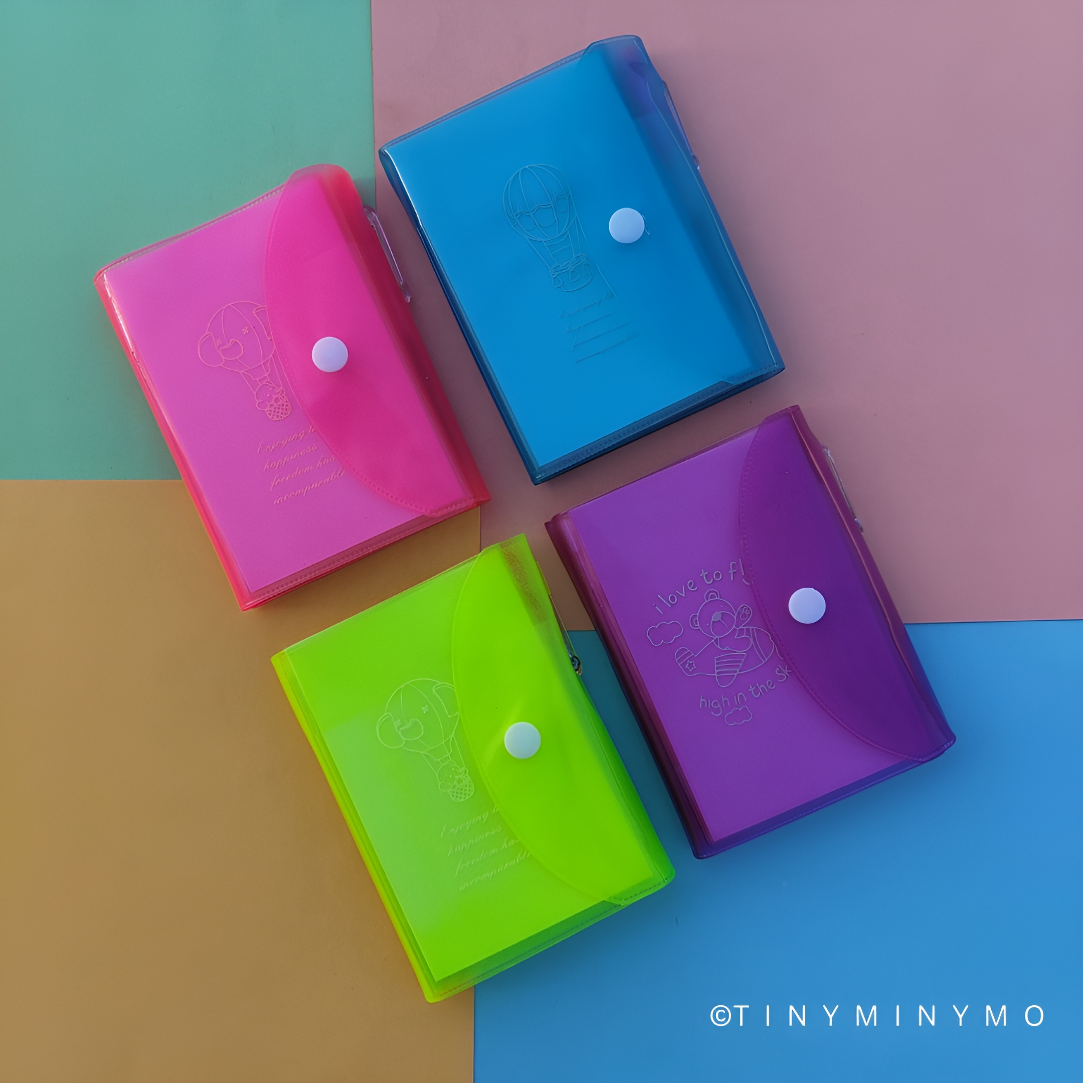 3 Fold Button Pocket Diary with Pen
