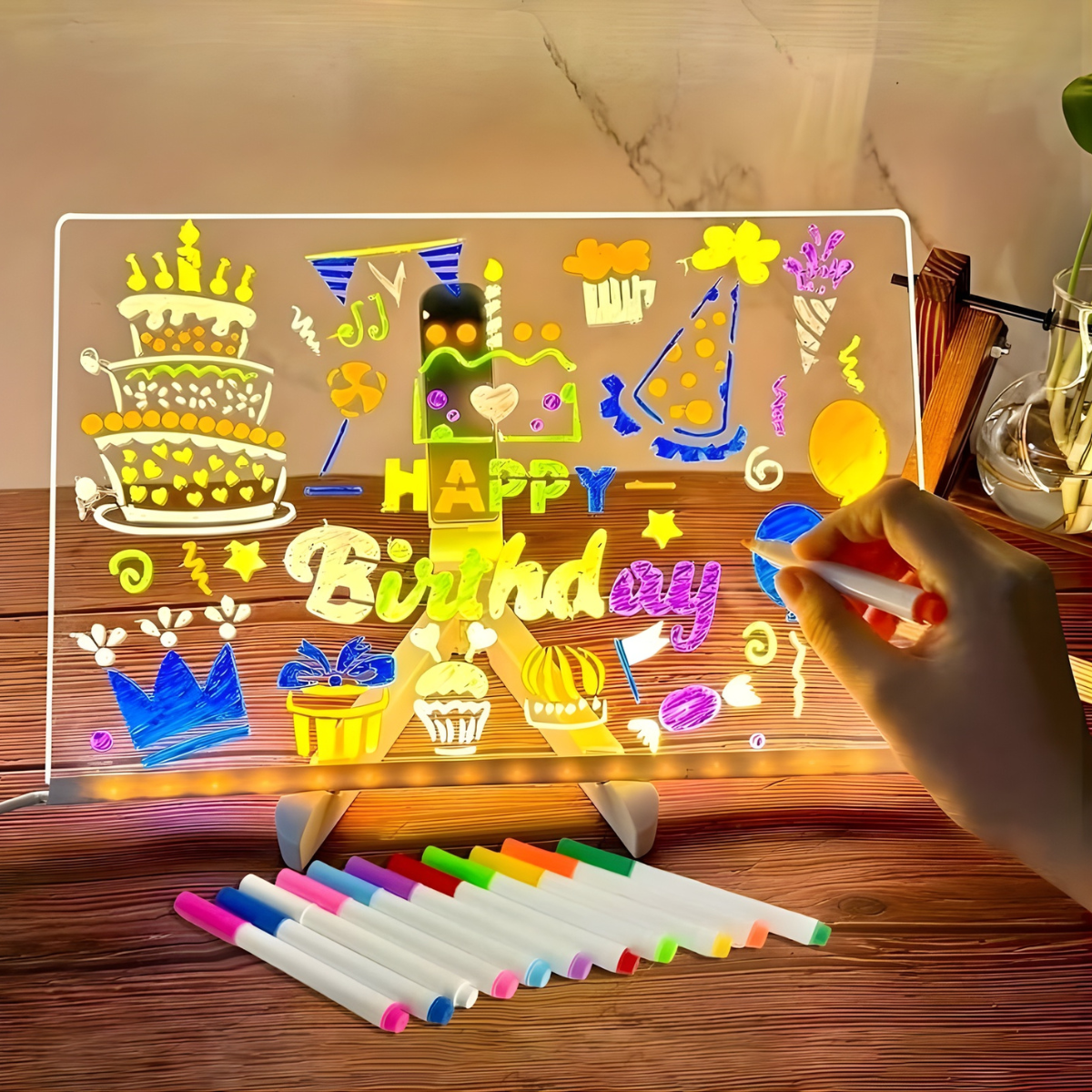 3D Acrylic LED Desk Message Board