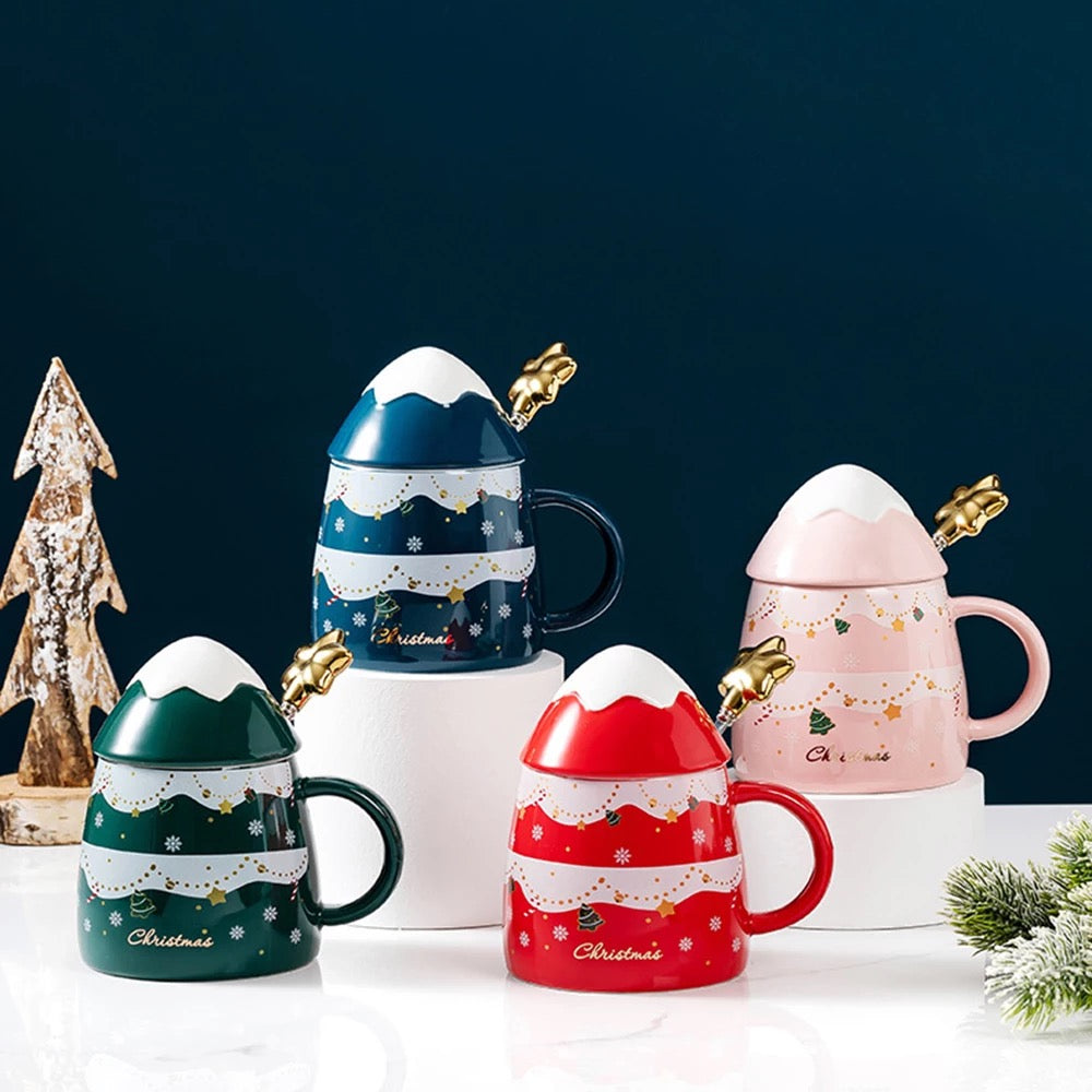 3D Christmas Tree Mug with Star Spoon