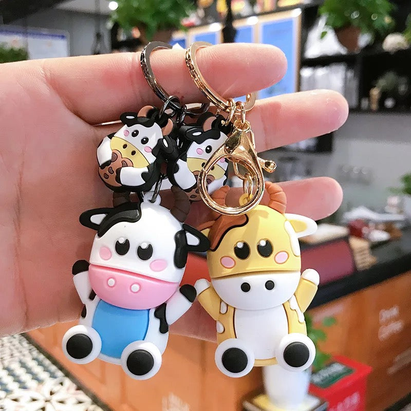 3D Cow Keychain