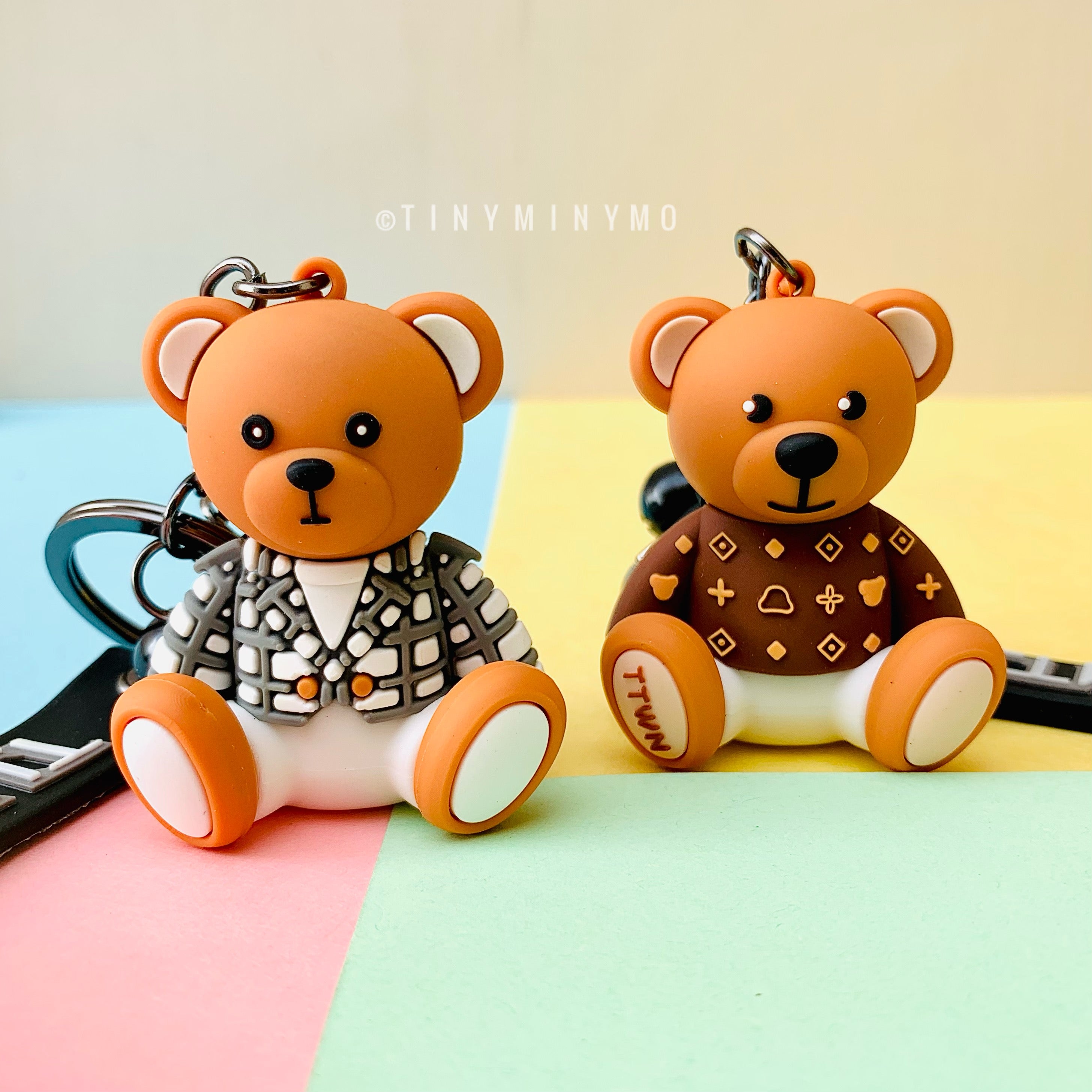 3D Luxury Bear Keychain
