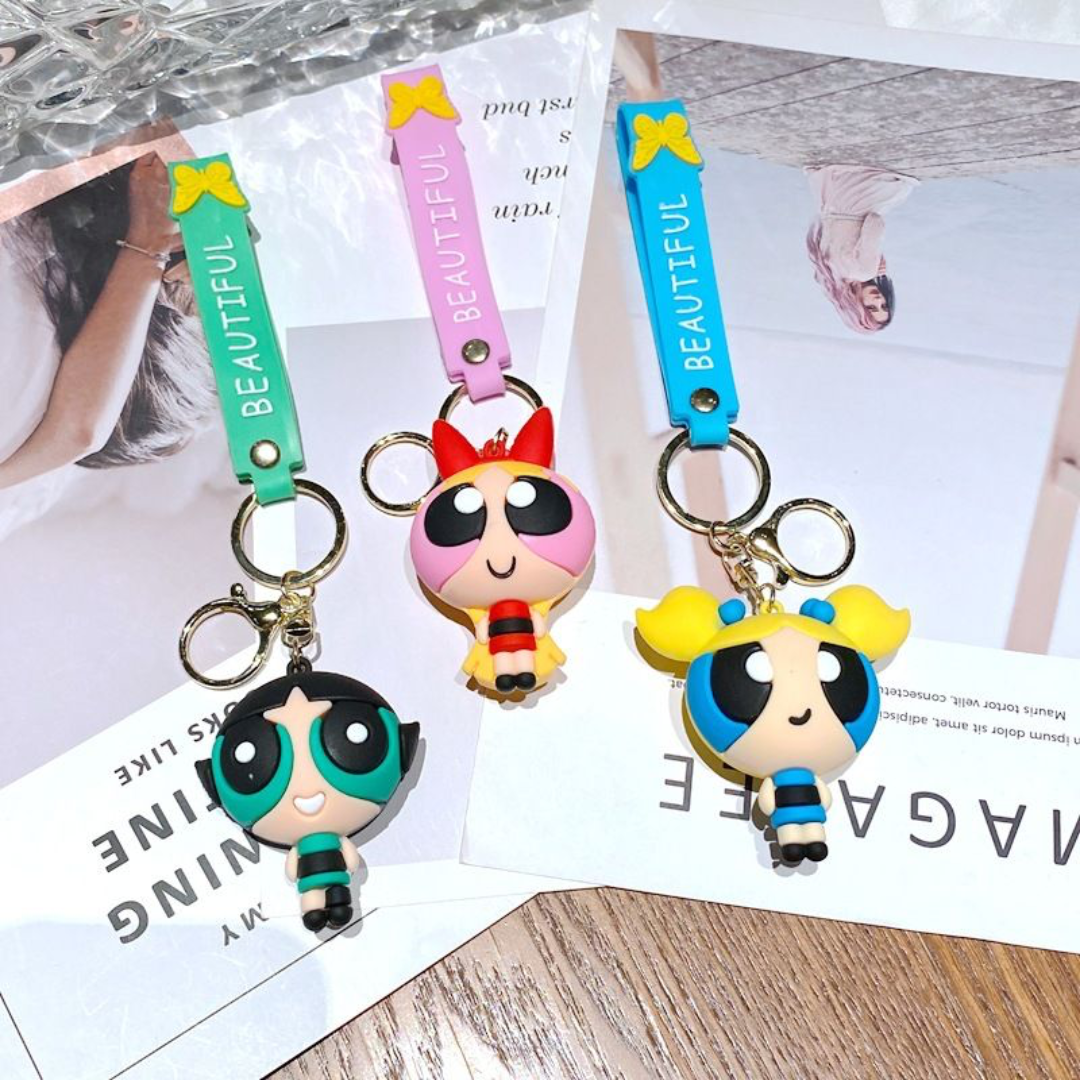 3D Powerpuff Girls Keychain