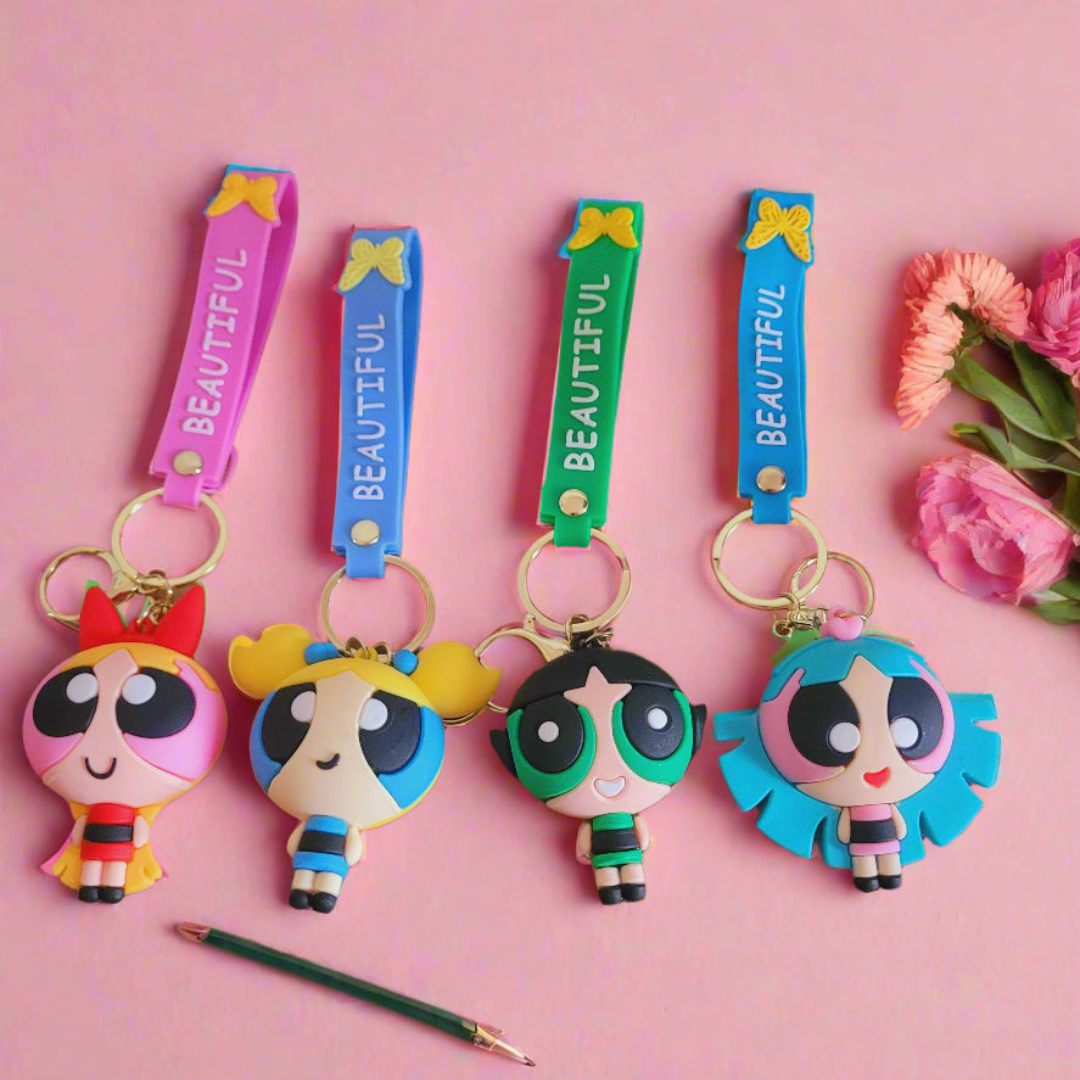 3D Powerpuff Girls Keychain