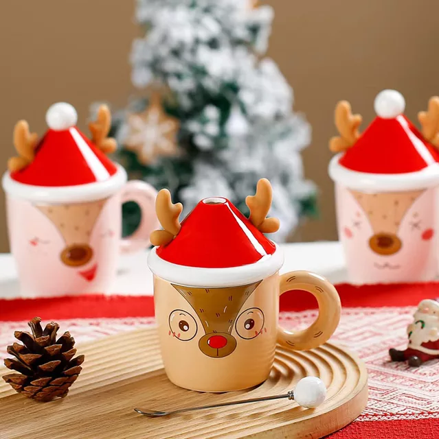 3D Reindeer Christmas Mug