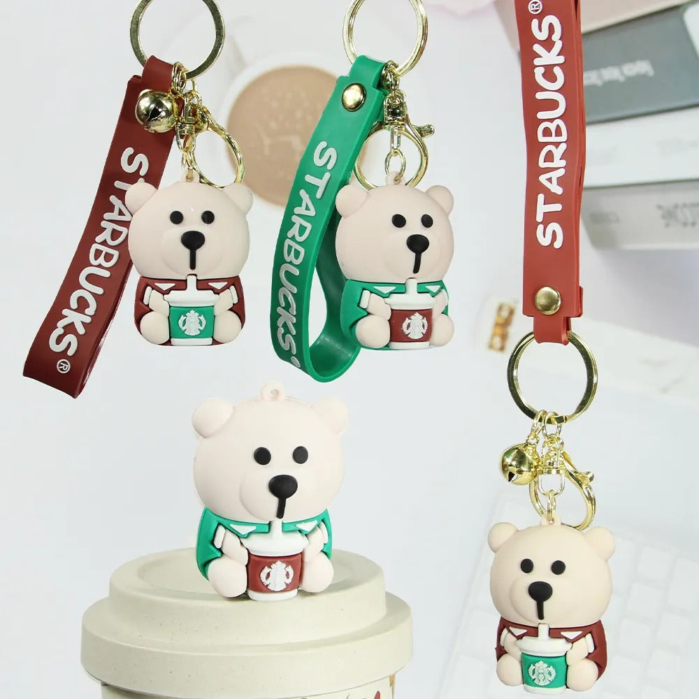 3D Starbucks Coffee Bear Keychain