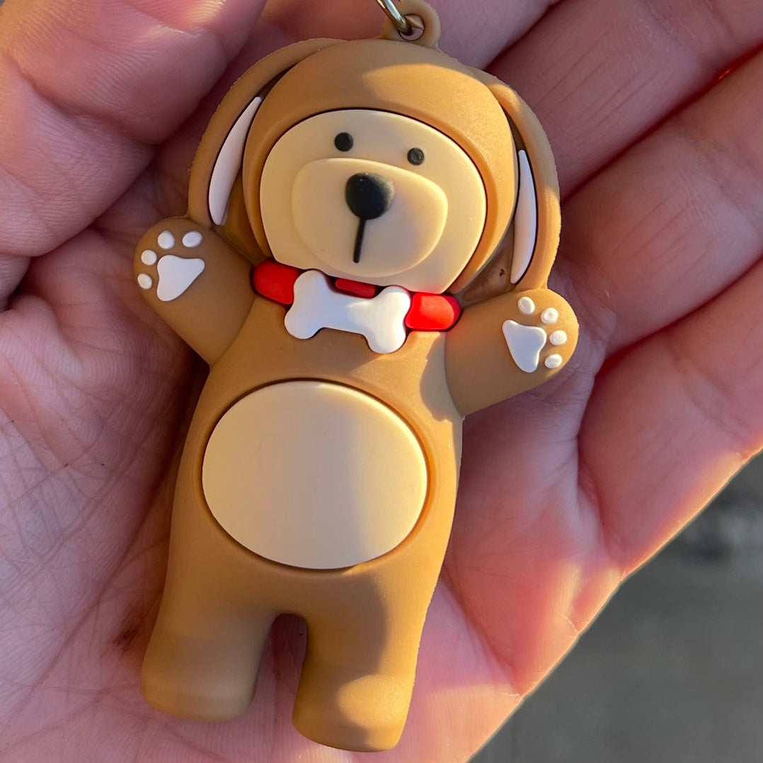 3D Starbucks Coffee Dog Keychain