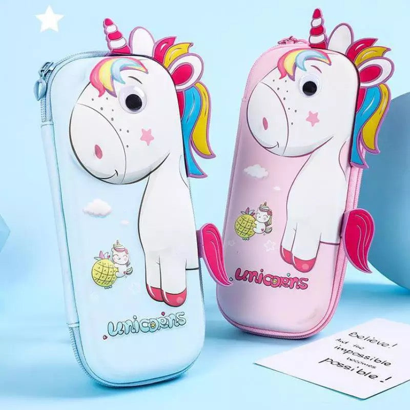 3D Unicorn Eva Pencil Case