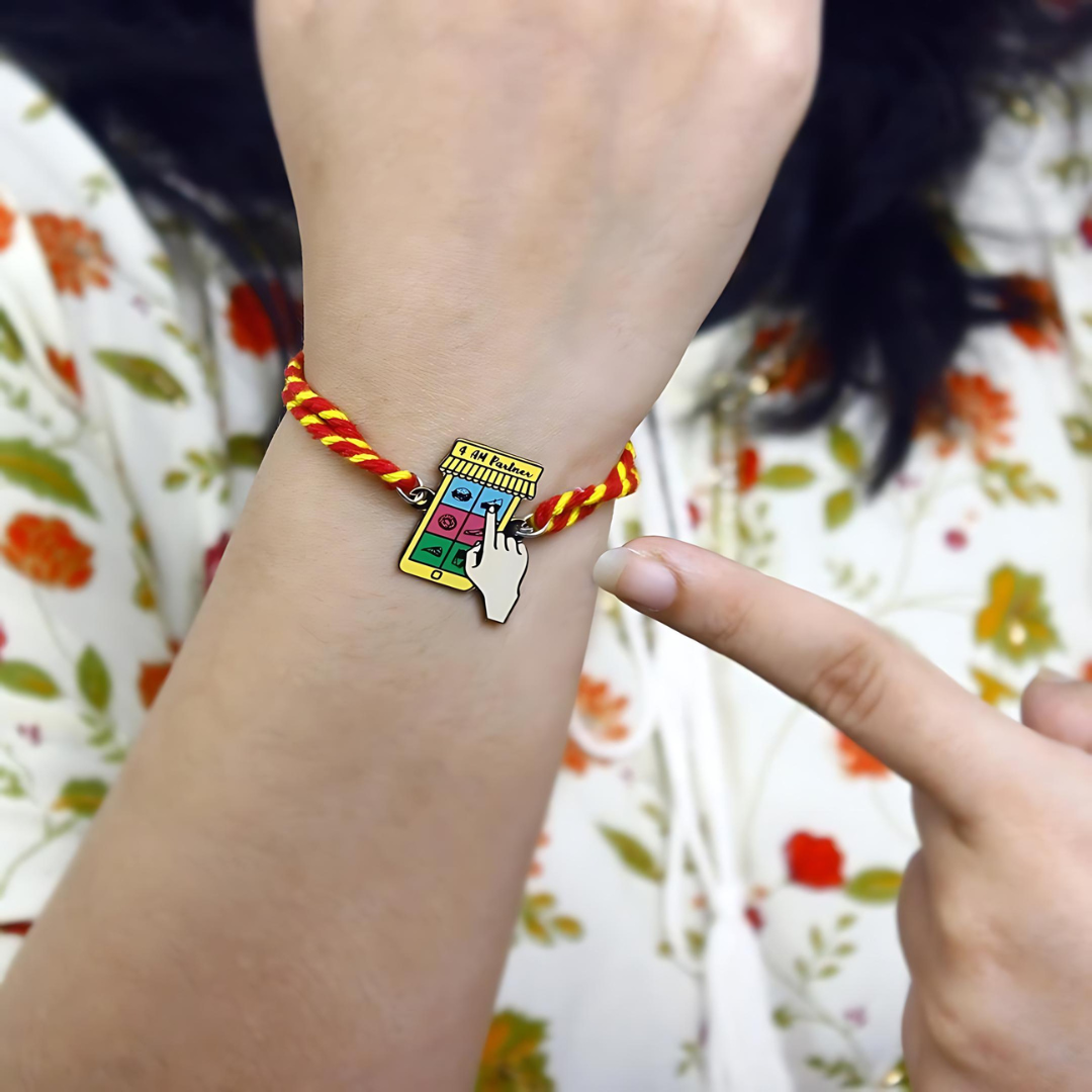 4 AM Partner Metal Rakhi