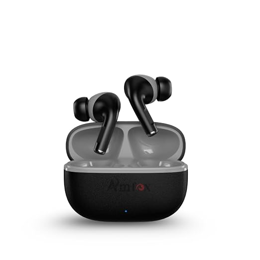 Amfox Sonic TWS Earbuds, 35 Hours Play Time, 4 Mic ENC, 10 MM Copper Ring Speakers, 300 mAh Battery, IC Protection, 5.3v Bluetooth, 20Hz to 20 KHz Frequency Response, IP65 Protection