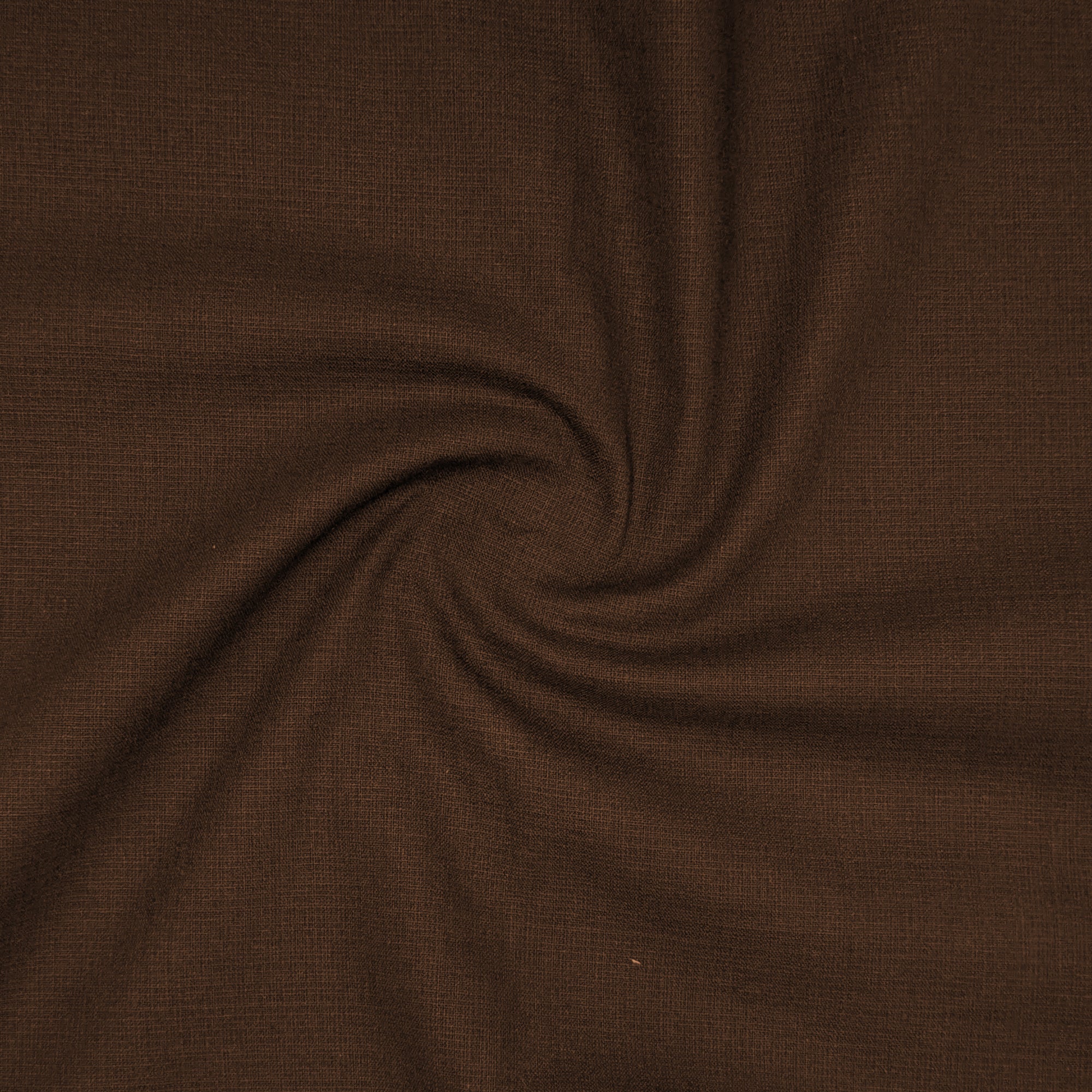Brown Textured Linen Shirt For Men
