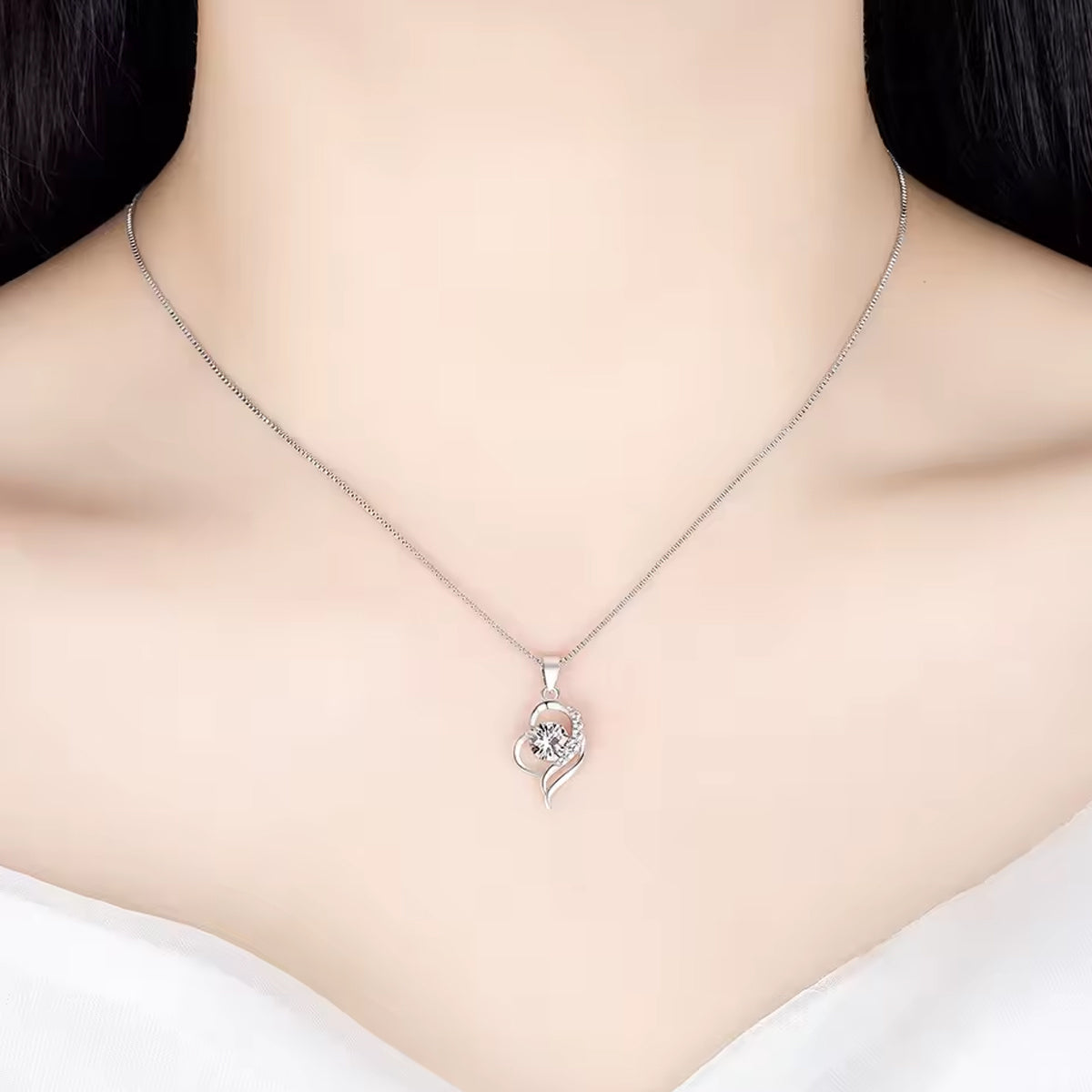 zircon pendant necklace for women