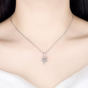 zircon pendant necklace for women