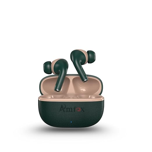 Amfox Sonic TWS Earbuds, 35 Hours Play Time, 4 Mic ENC, 10 MM Copper Ring Speakers, 300 mAh Battery, IC Protection, 5.3v Bluetooth, 20Hz to 20 KHz Frequency Response, IP65 Protection