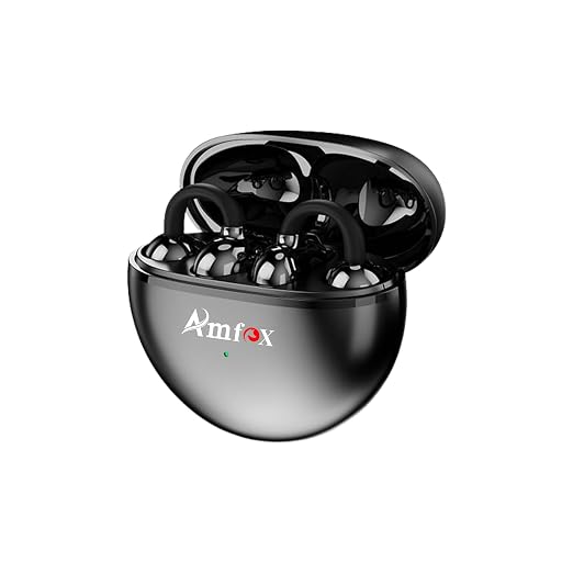 Amfox Apex OWS Earbuds, 42 Hours Play Time, 4 Mic ENC, 10 MM Copper Ring Speakers, 350 mAh Battery with IC Protection, 5.4v Bluetooth, 20Hz to 20 KHz Frequency Response, IP65 Protection