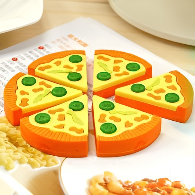 7 Slice Pizza Eraser