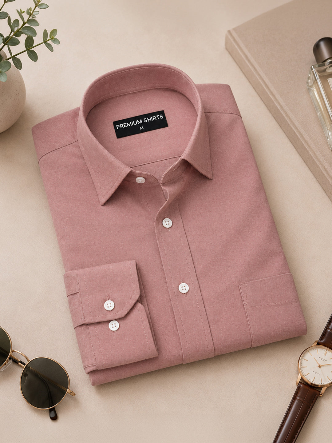 Pack of 2 Maroon & Denim Blue Formal Oxford Cotton Shirt For Men