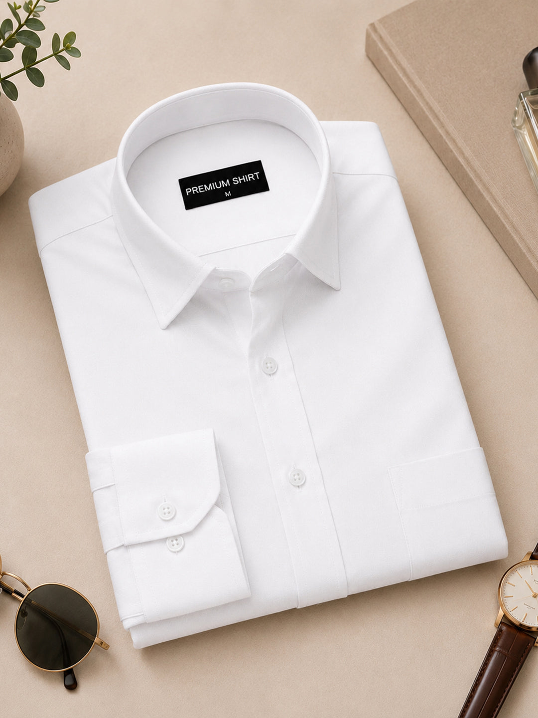 Pack of 2 White & Sea Green Formal Oxford Cotton Shirt For Men