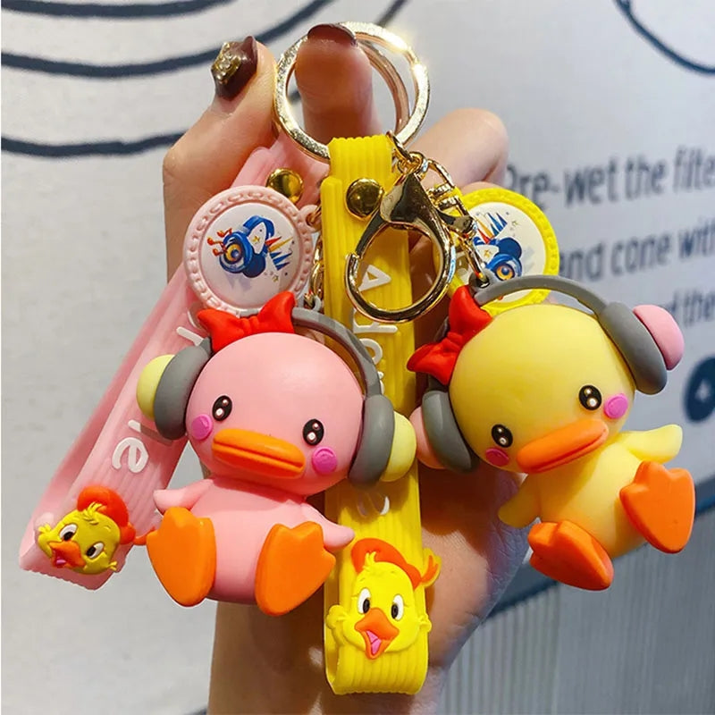 Adorable Duck with Headphone 3D Keychain