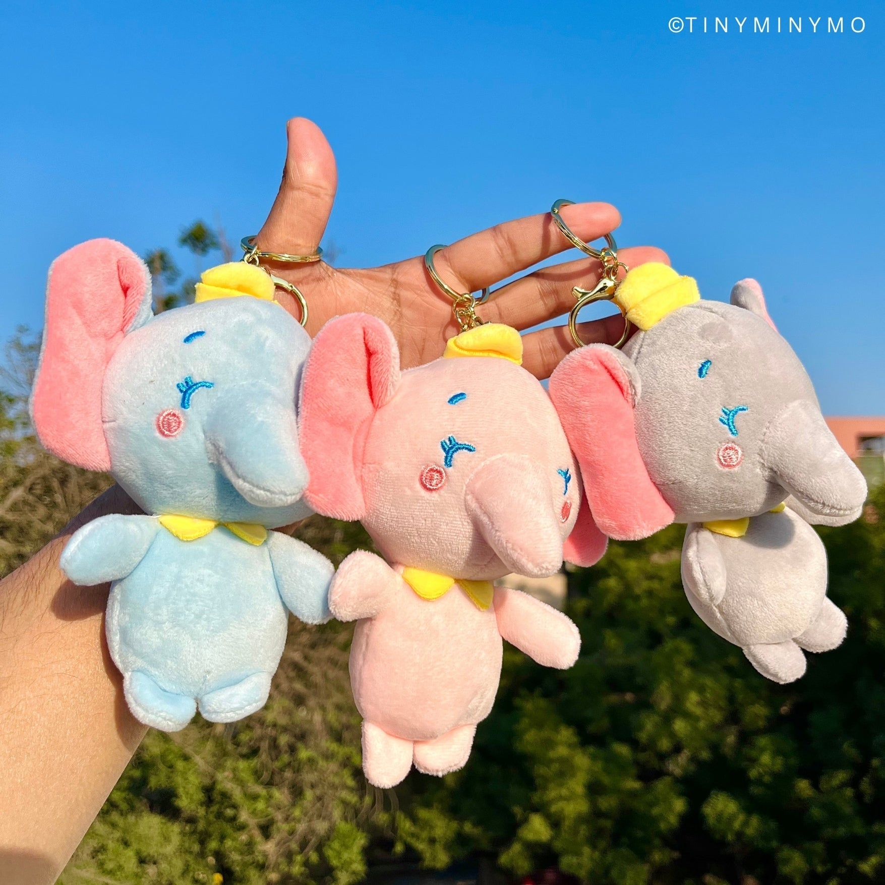 Adorable Elephant Plush Keychain