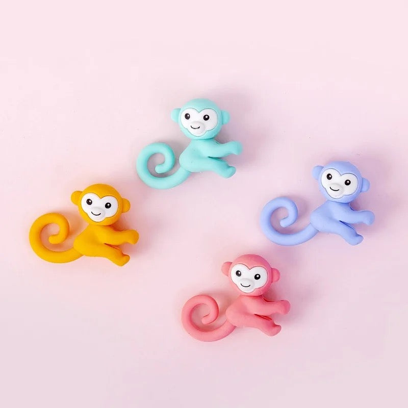 Adorable Monkey Eraser and Pencil Topper