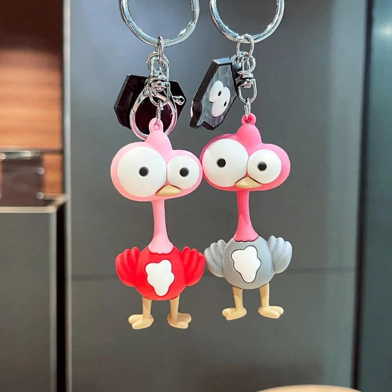 Adorable Ostrich 3D Keychain