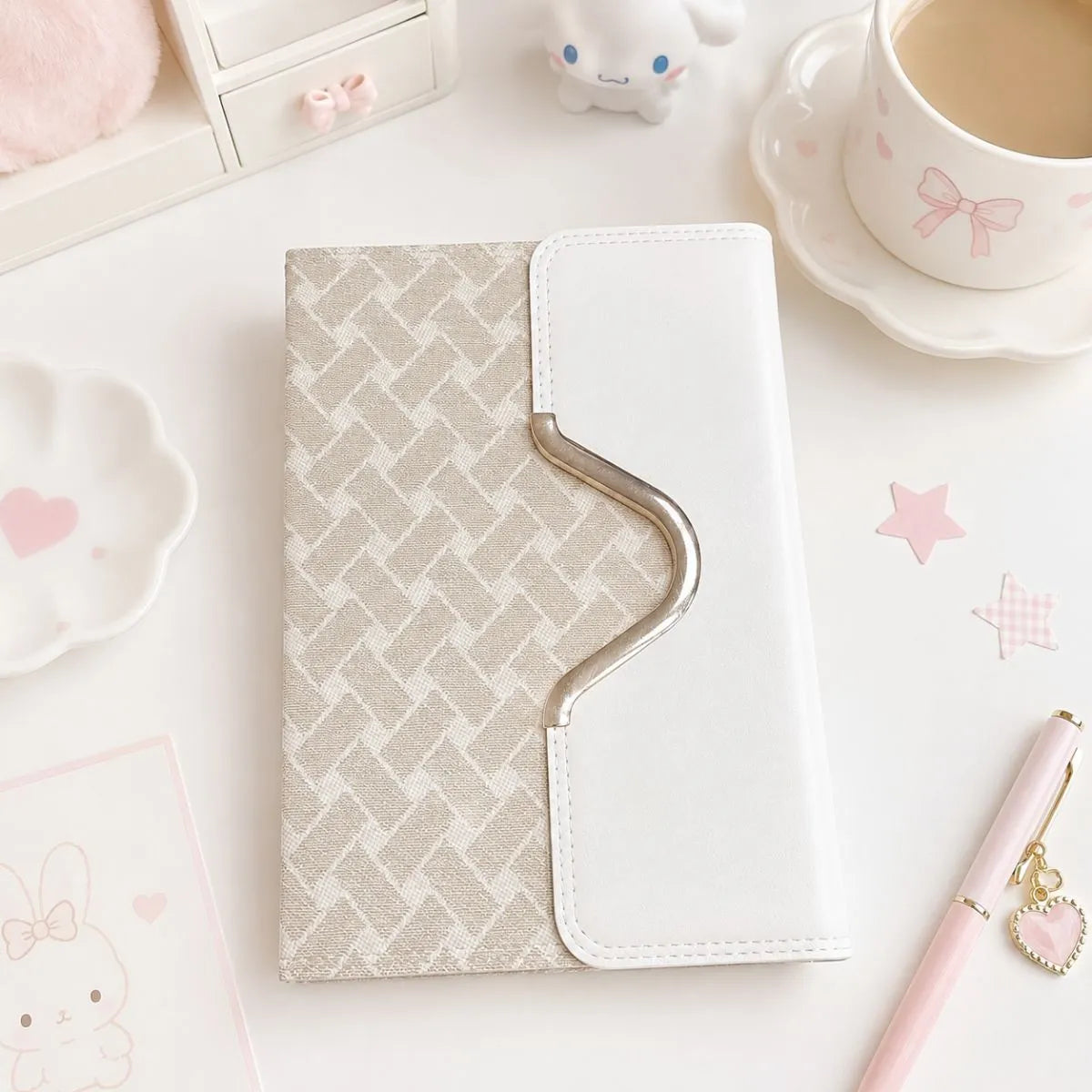 White Aesthetic Notebook - Tinyminymo