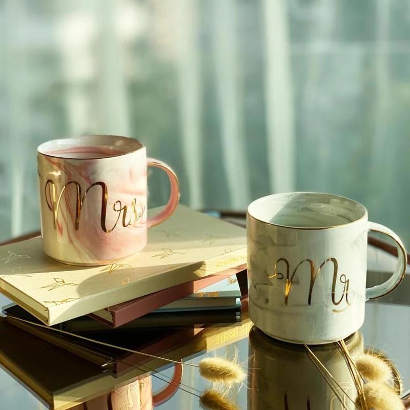 Mr and Mrs Marble Mugs
