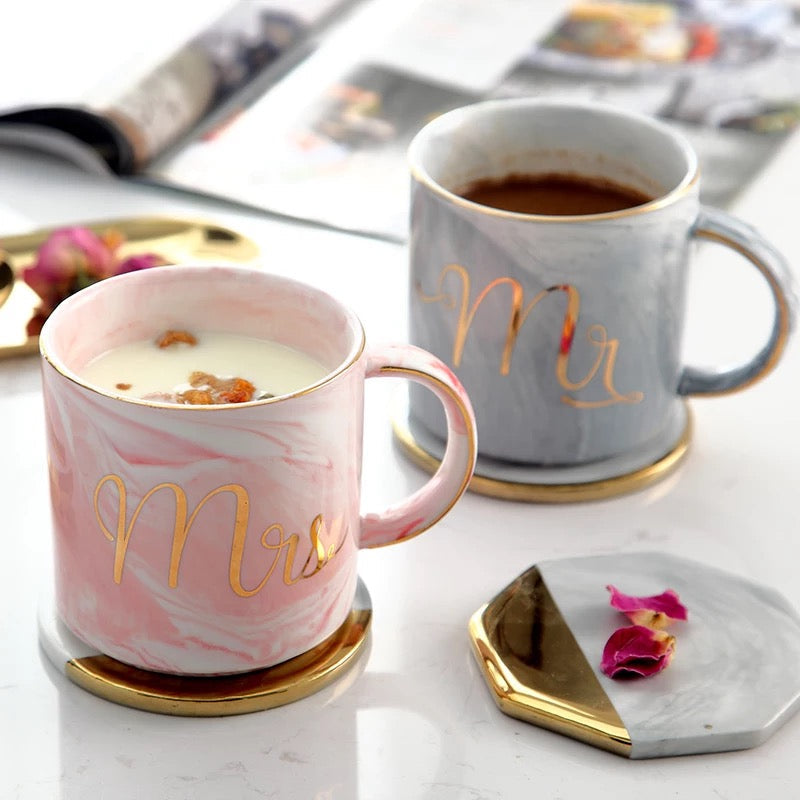 Mr and Mrs Marble Mugs