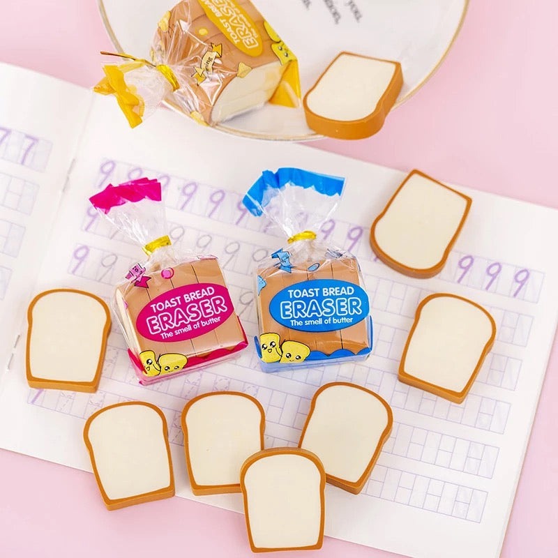 Bread Erasers - Pack of 4