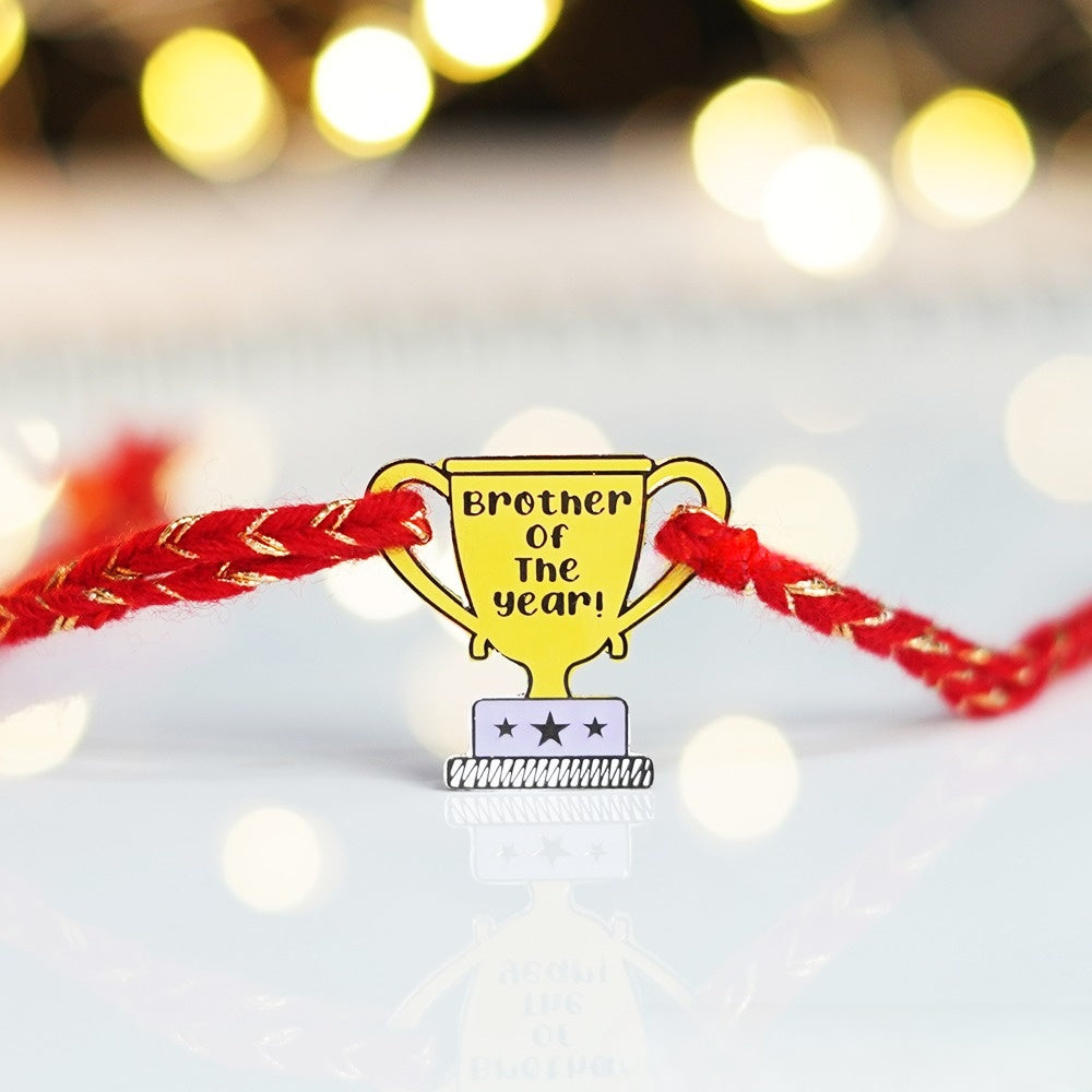 Brother of the Year Metal Rakhi