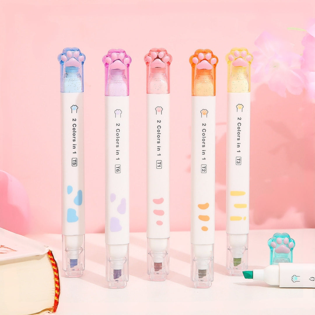 Cat Paw Highlighters - Set of 6